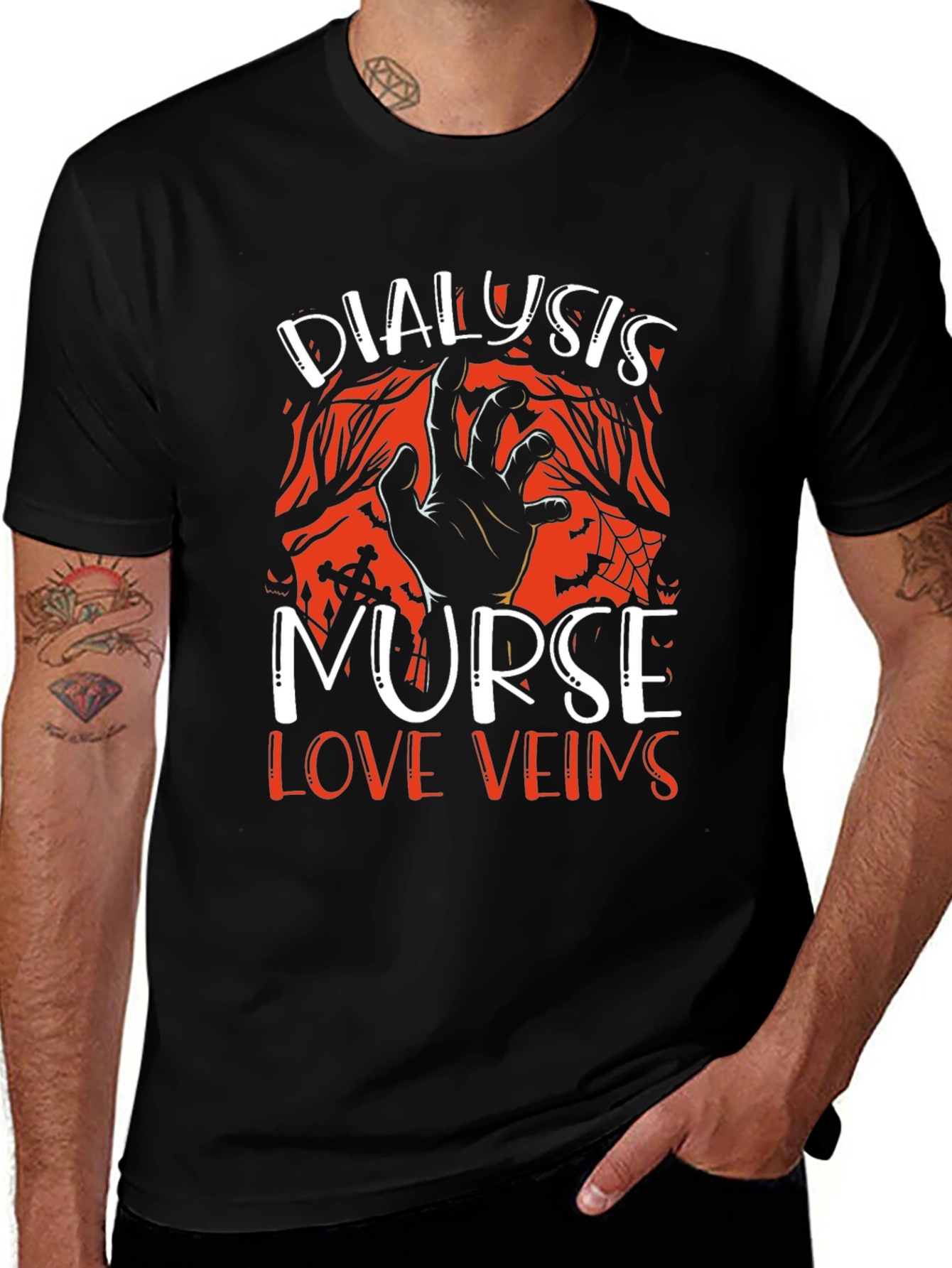 Dialysis Nurse Love Veins Halloween T-Shirt