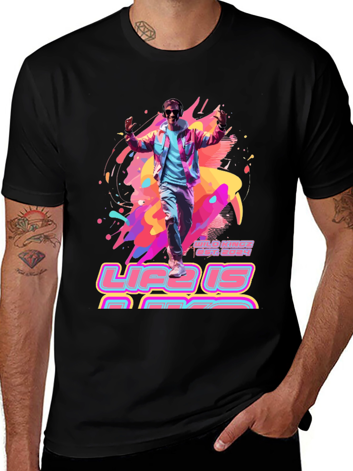 Variant 10 of Life is Rad T-Shirt - Retro 80s Style