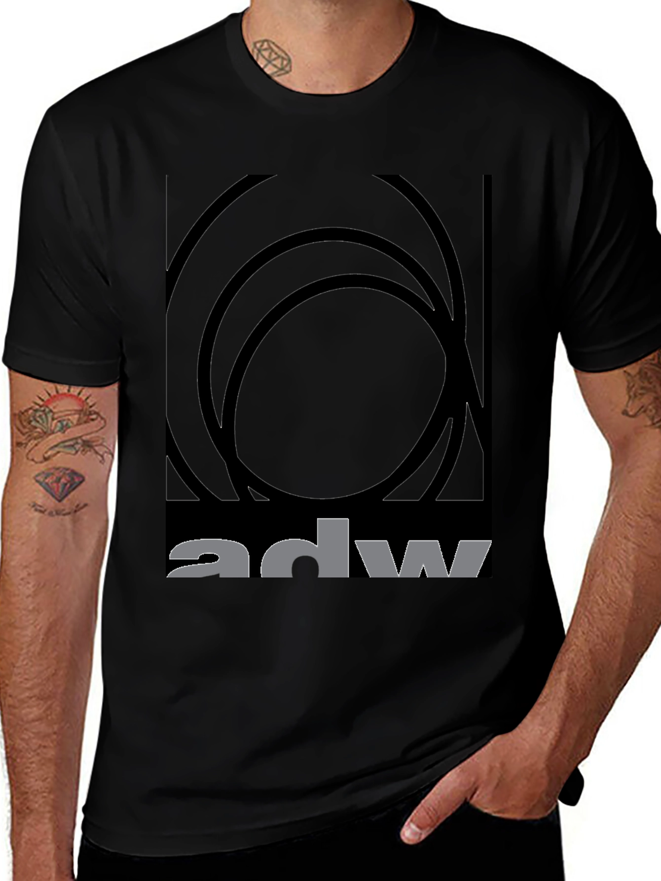 Variant 12 of ADW Graphic Black T-Shirt - Modern Design