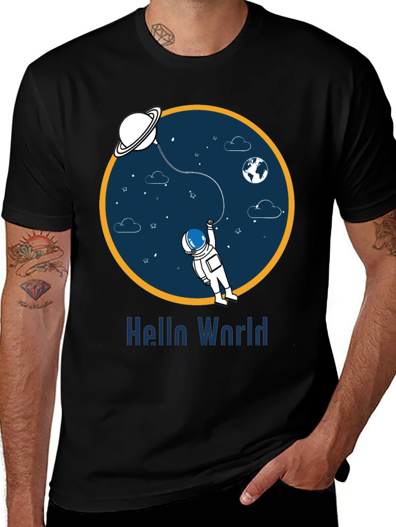 Variant 26 of Astronaut 'Hello World' Graphic T-Shirt