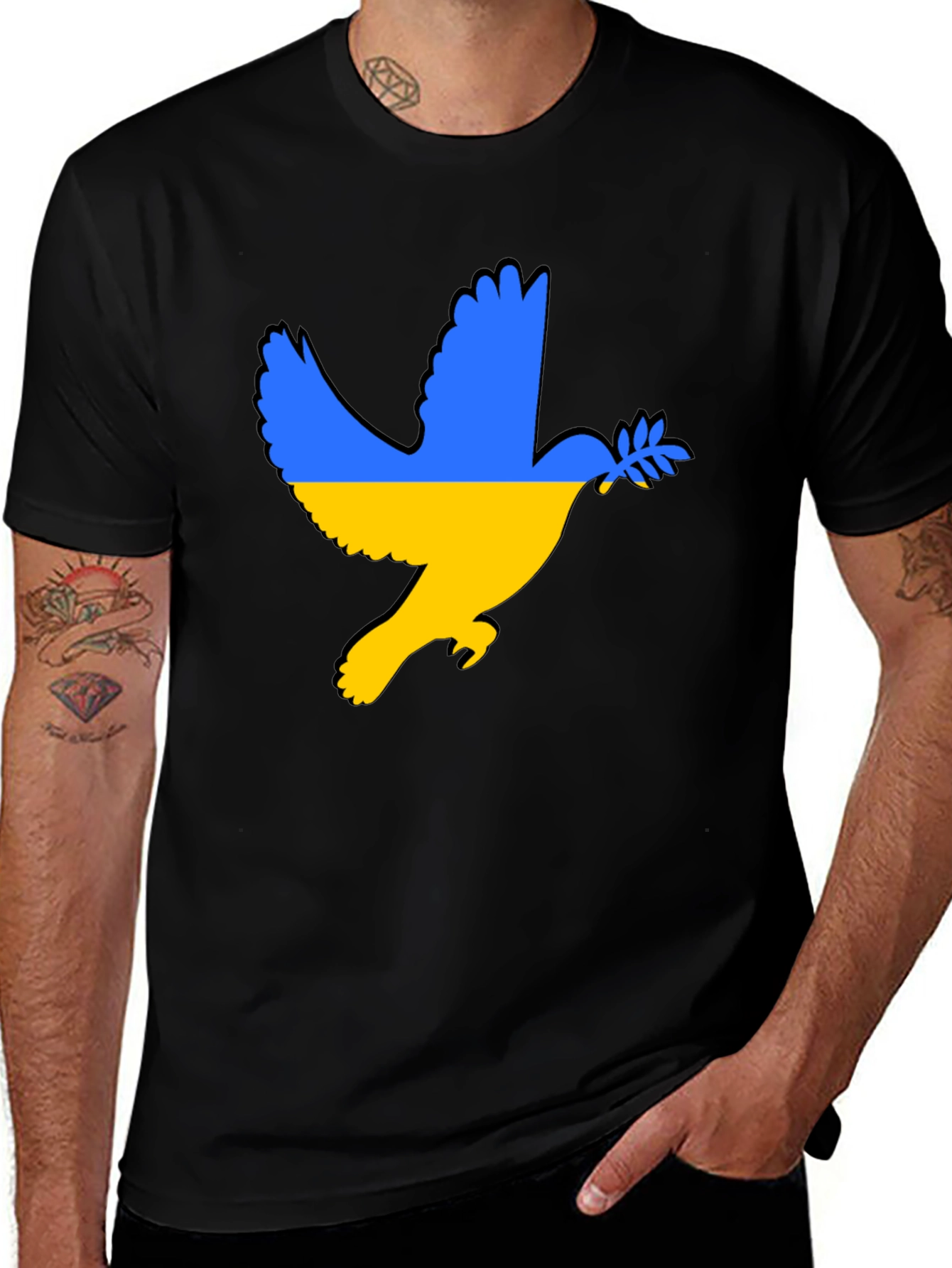 Ukraine Dove Peace Symbol T-Shirt