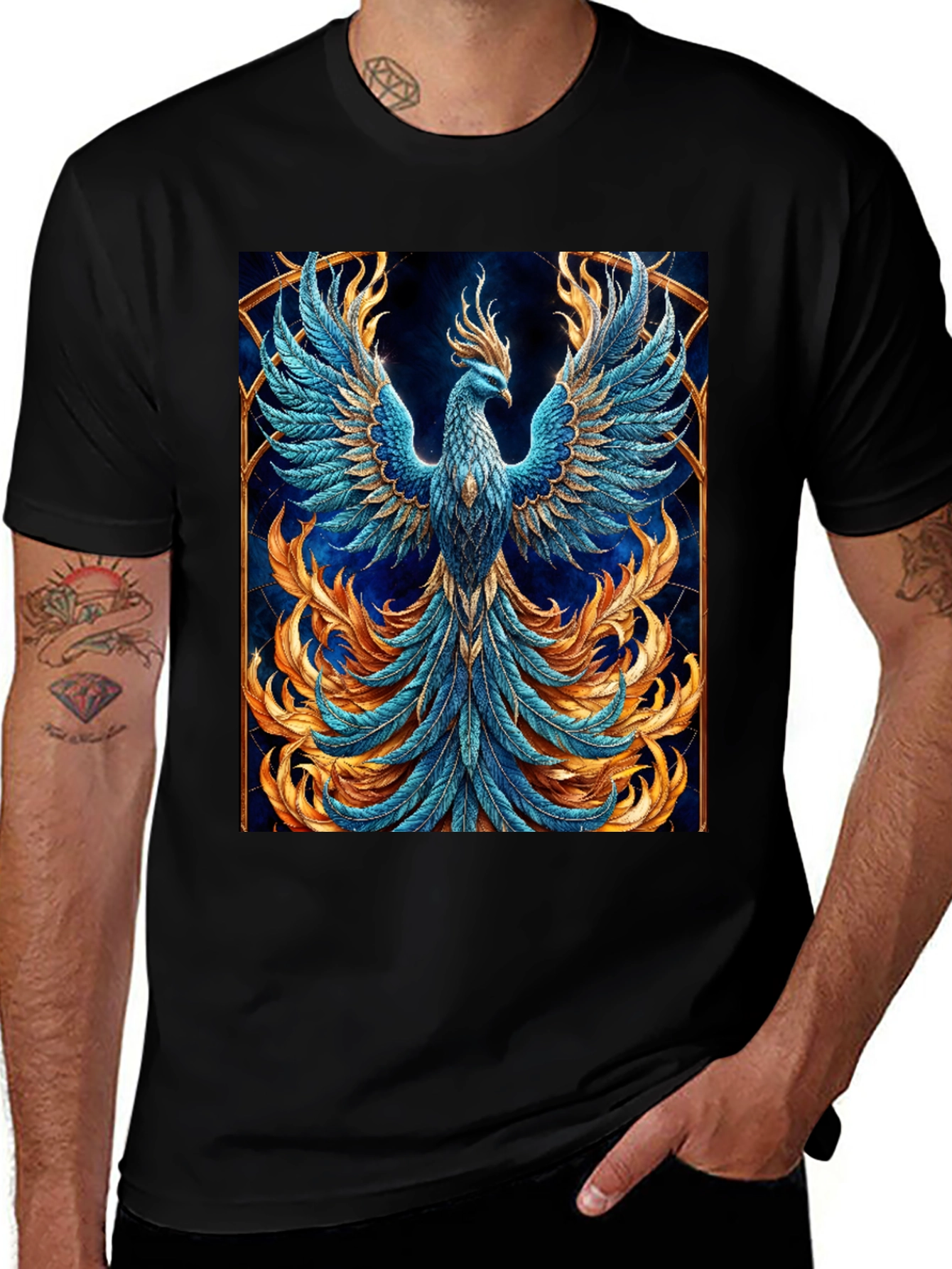 Variant 11 of Phoenix Graphic Black T-Shirt