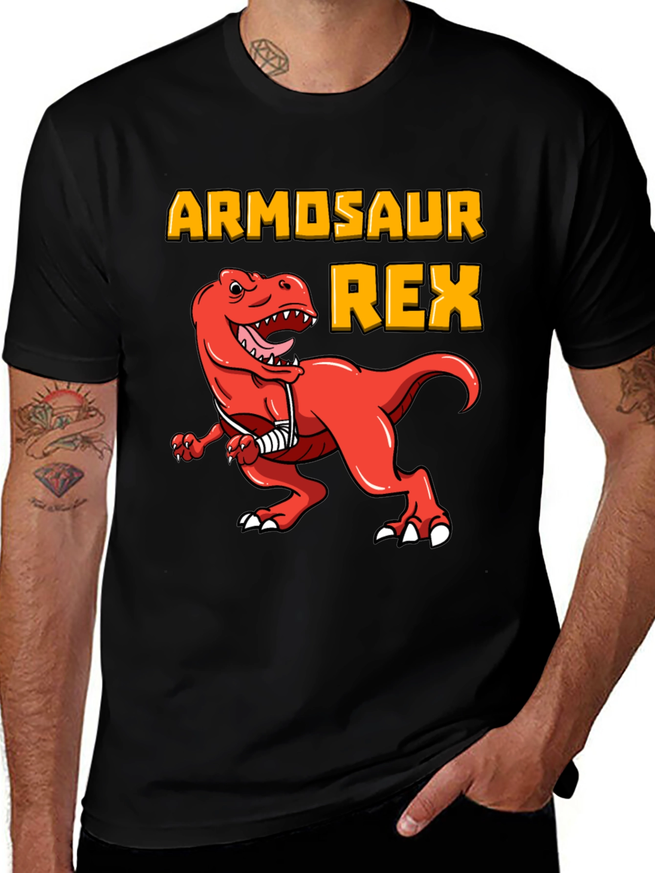 Variant 14 of Armosaur Rex Black Graphic T-Shirt