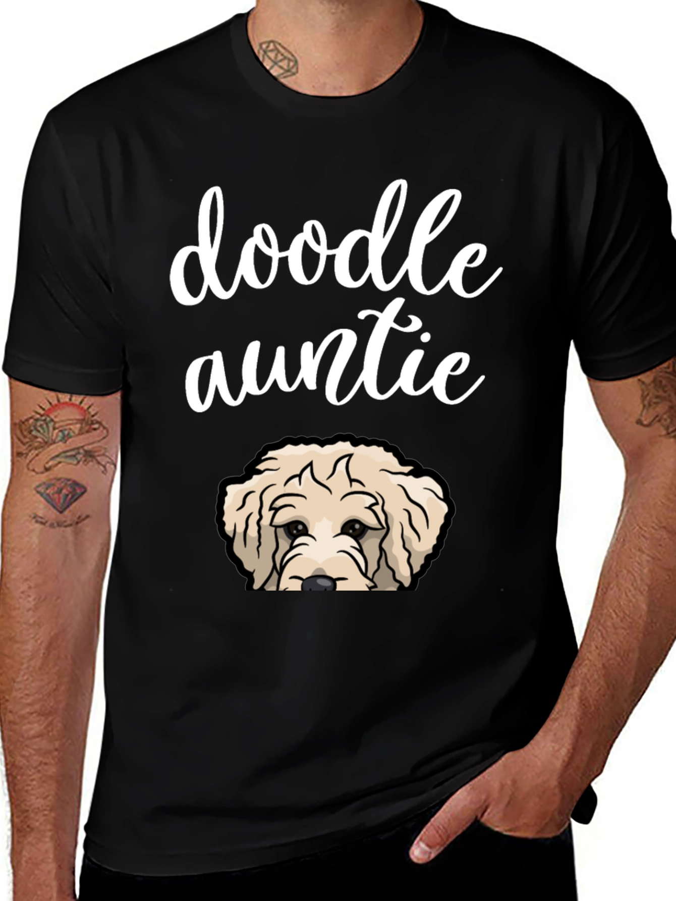 Variant 5 of Doodle Auntie T-Shirt - Dog Lover Gift
