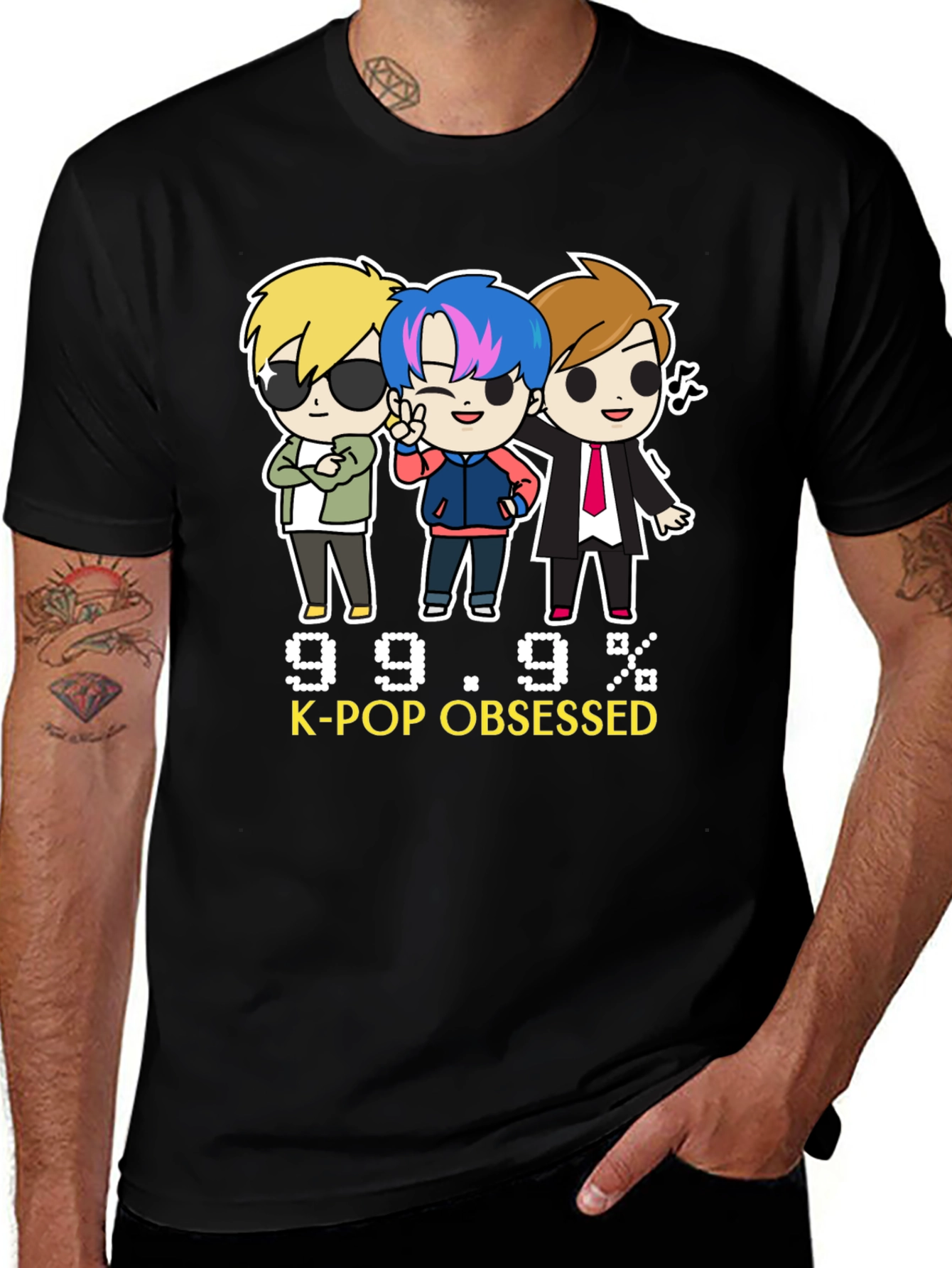 Variant 25 of K-Pop Obsessed Black Graphic Tee