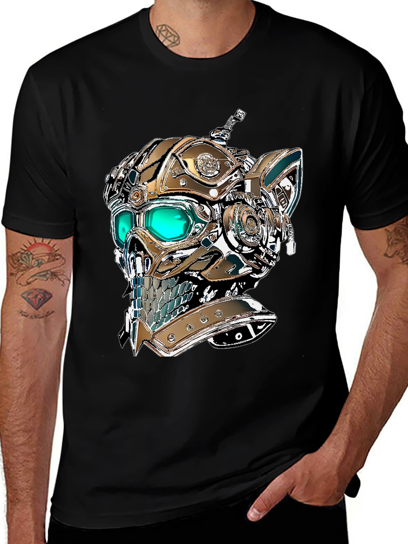 Variant 29 of Cyberpunk Skull T-Shirt