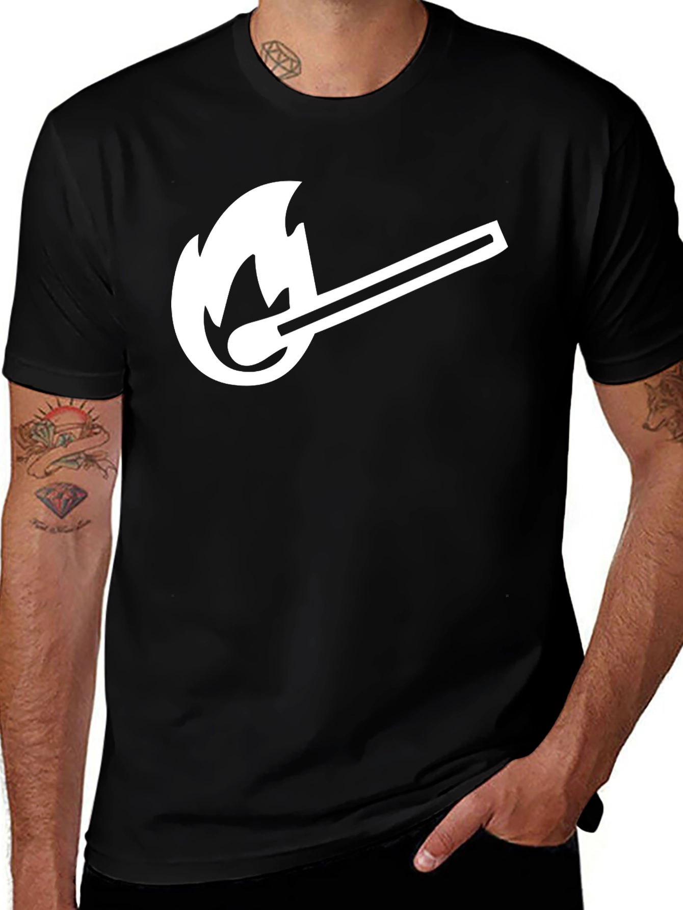 Variant 26 of Burning Match Graphic Tee - Unisex Cotton T-Shirt