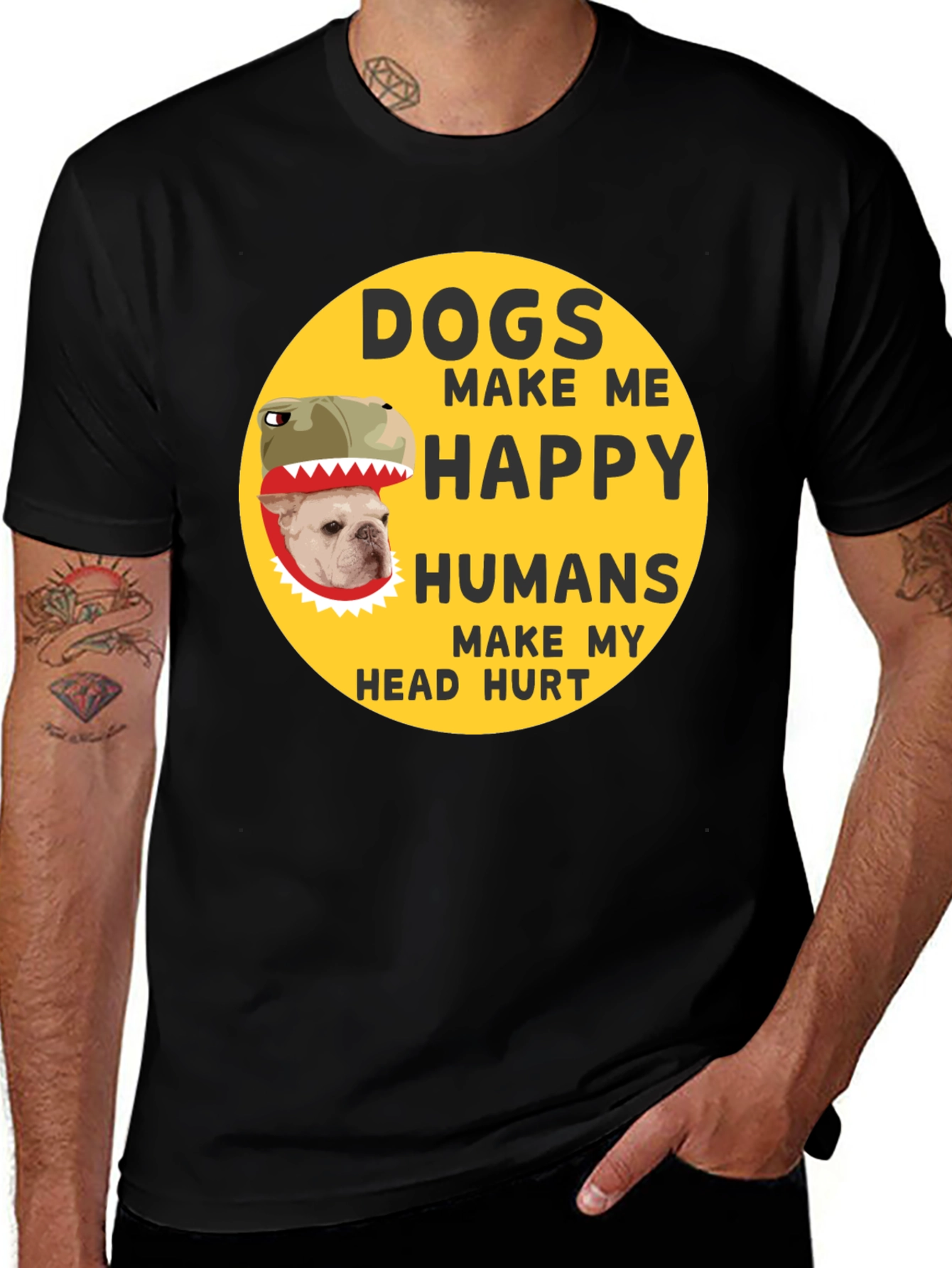 Variant 9 of Dogs Make Me Happy T-Shirt