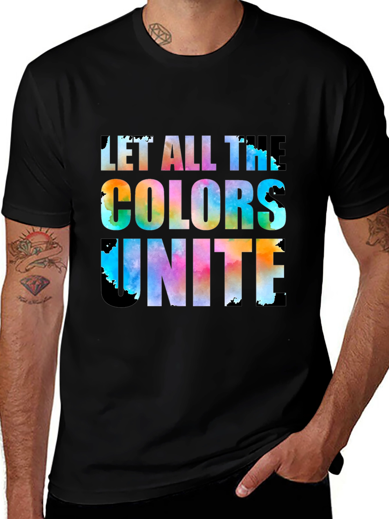 Variant 9 of Let All The Colors Unite T-Shirt
