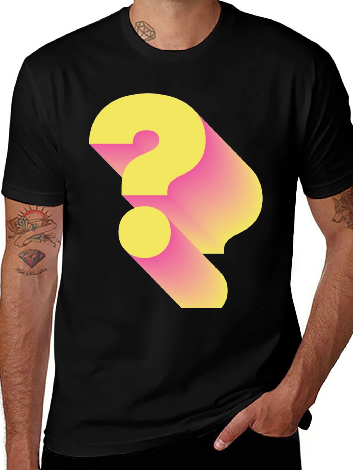 Question Mark Graphic Tee - Funky & Stylish