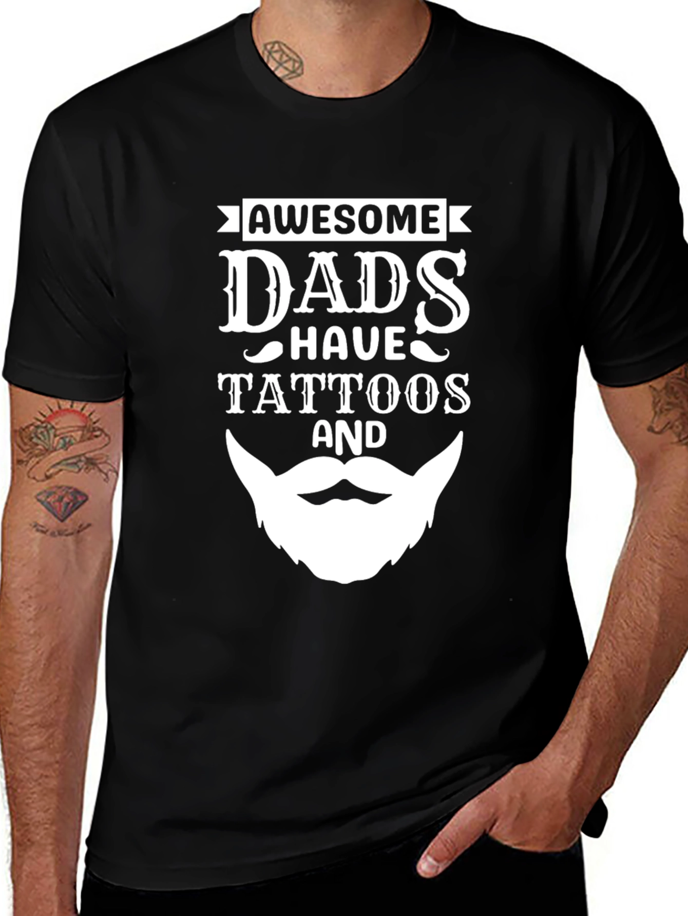 Variant 10 of Awesome Dads Tattoos Graphic Tee