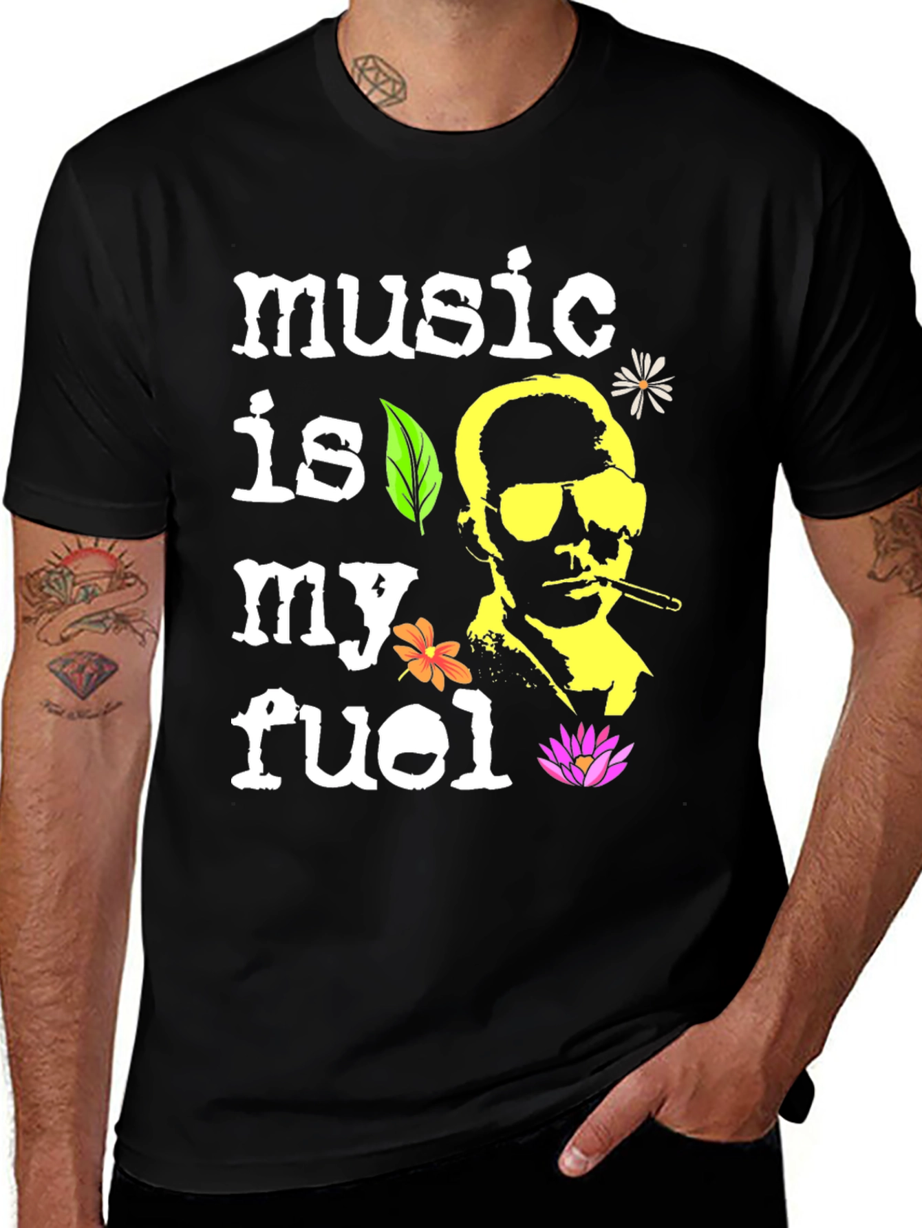 Variant 30 of Music is My Fuel Graphic T-Shirt