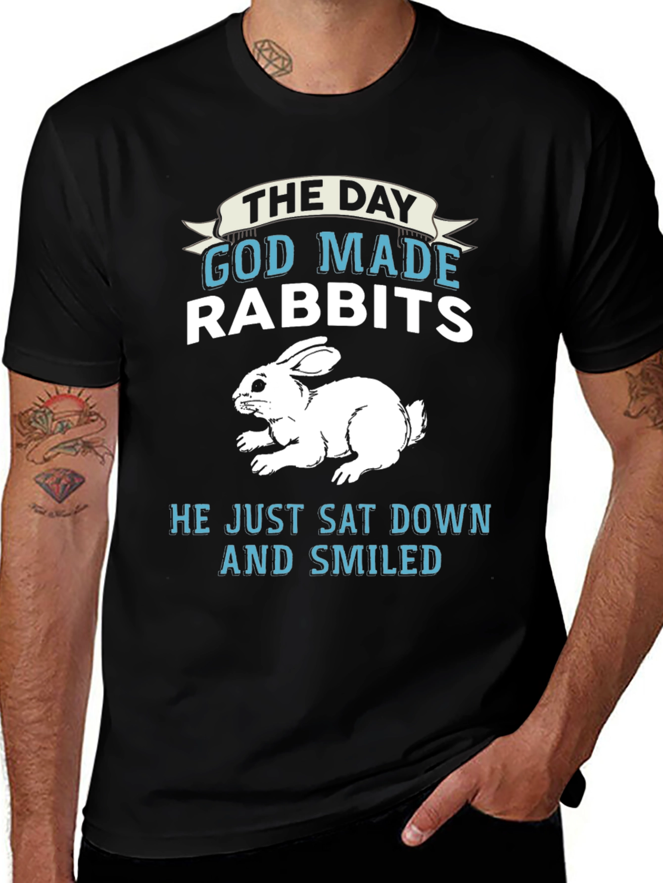 The Day God Made Rabbits Graphic Tee