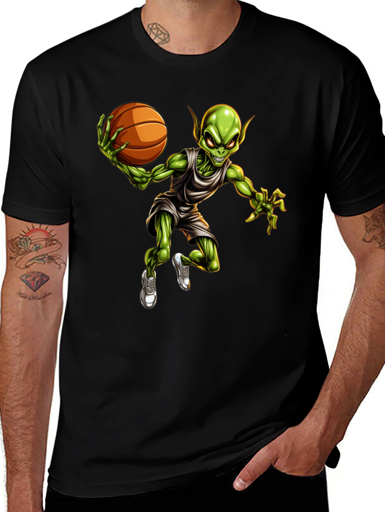 Variant 30 of Alien Basketball Player Graphic Tee