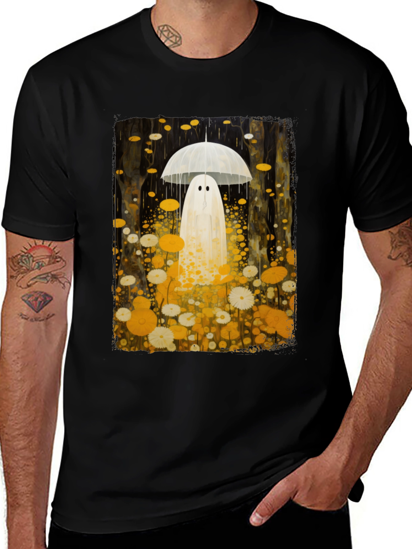 Variant 13 of Ghost in Bloom T-Shirt - Unique Graphic Tee