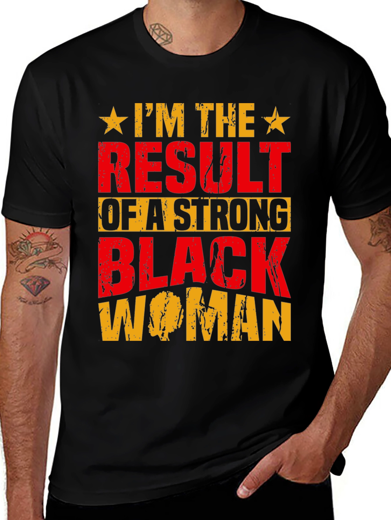 Variant 22 of Strong Black Woman Graphic Tee - Black