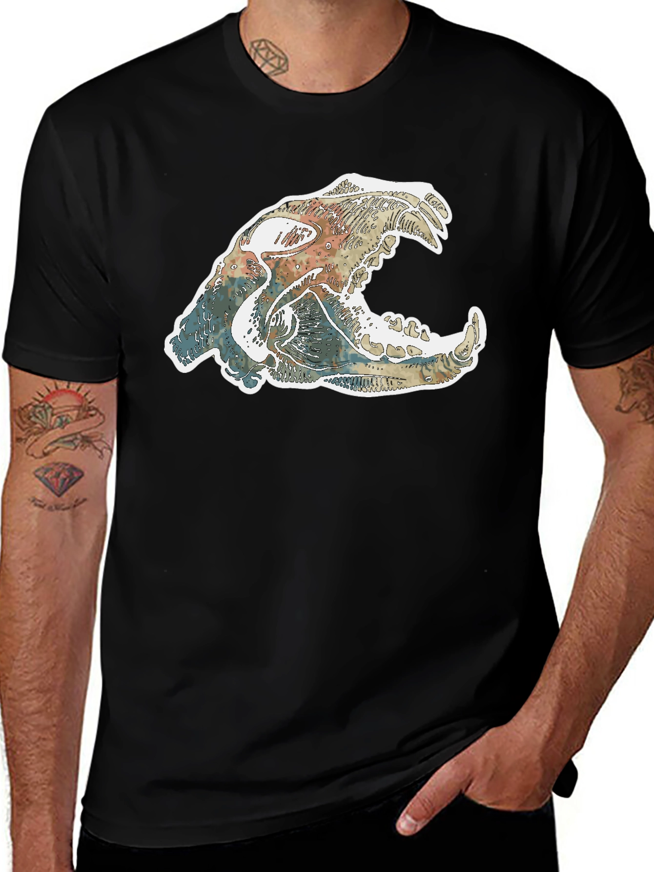 Variant 27 of Cool Animal Skull Graphic T-Shirt