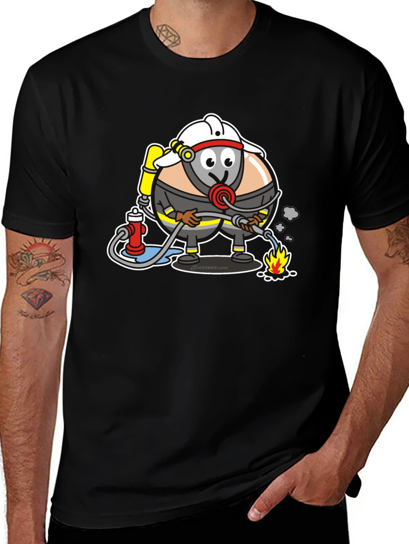 Variant 28 of Cartoon Firefighter T-Shirt