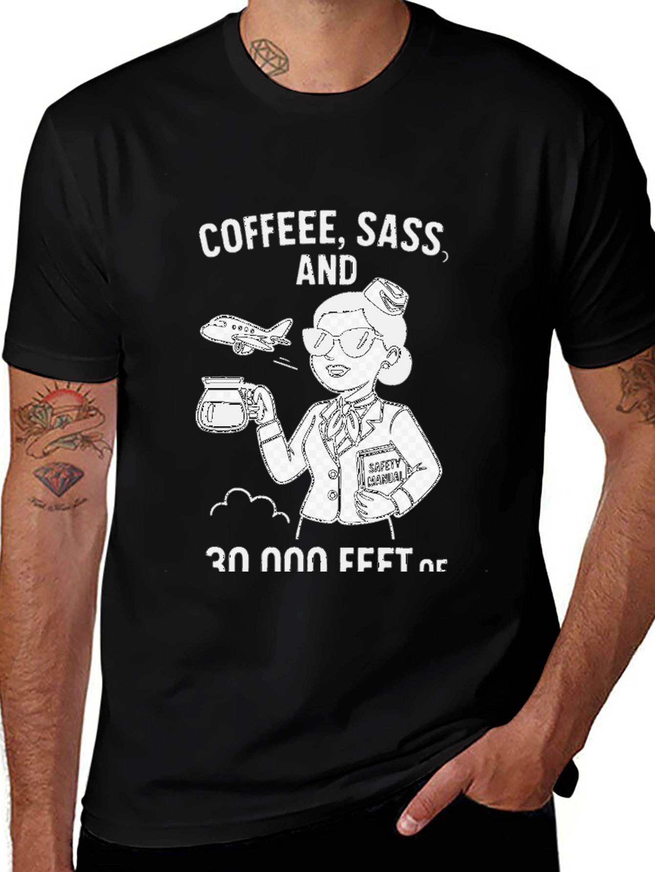 Variant 24 of Coffee Sass & 30,000 Feet T-Shirt
