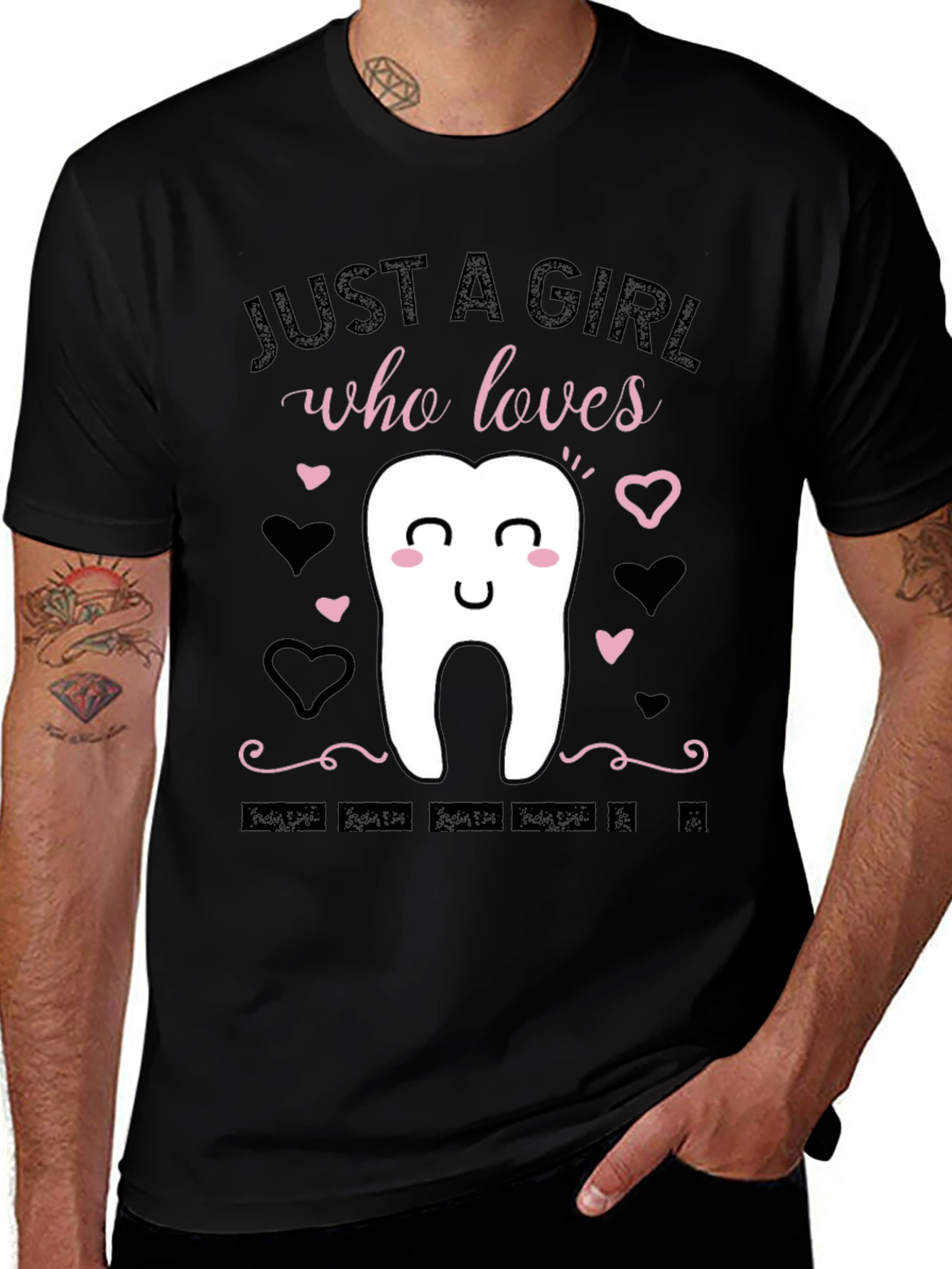 Variant 14 of Cute Dentist T-Shirt - Just a Girl Who Loves Teeth