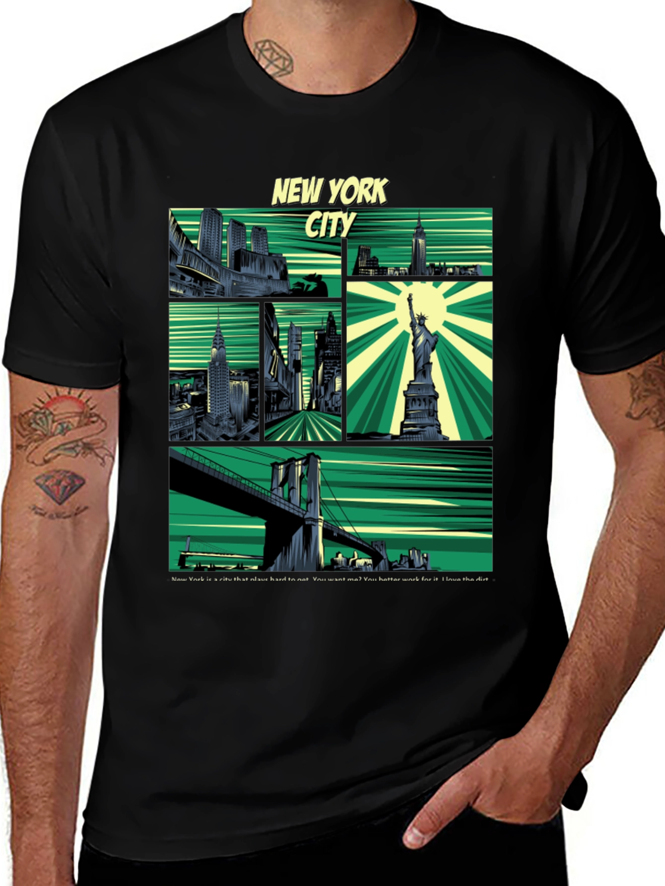 New York Cityscape Graphic T-Shirt