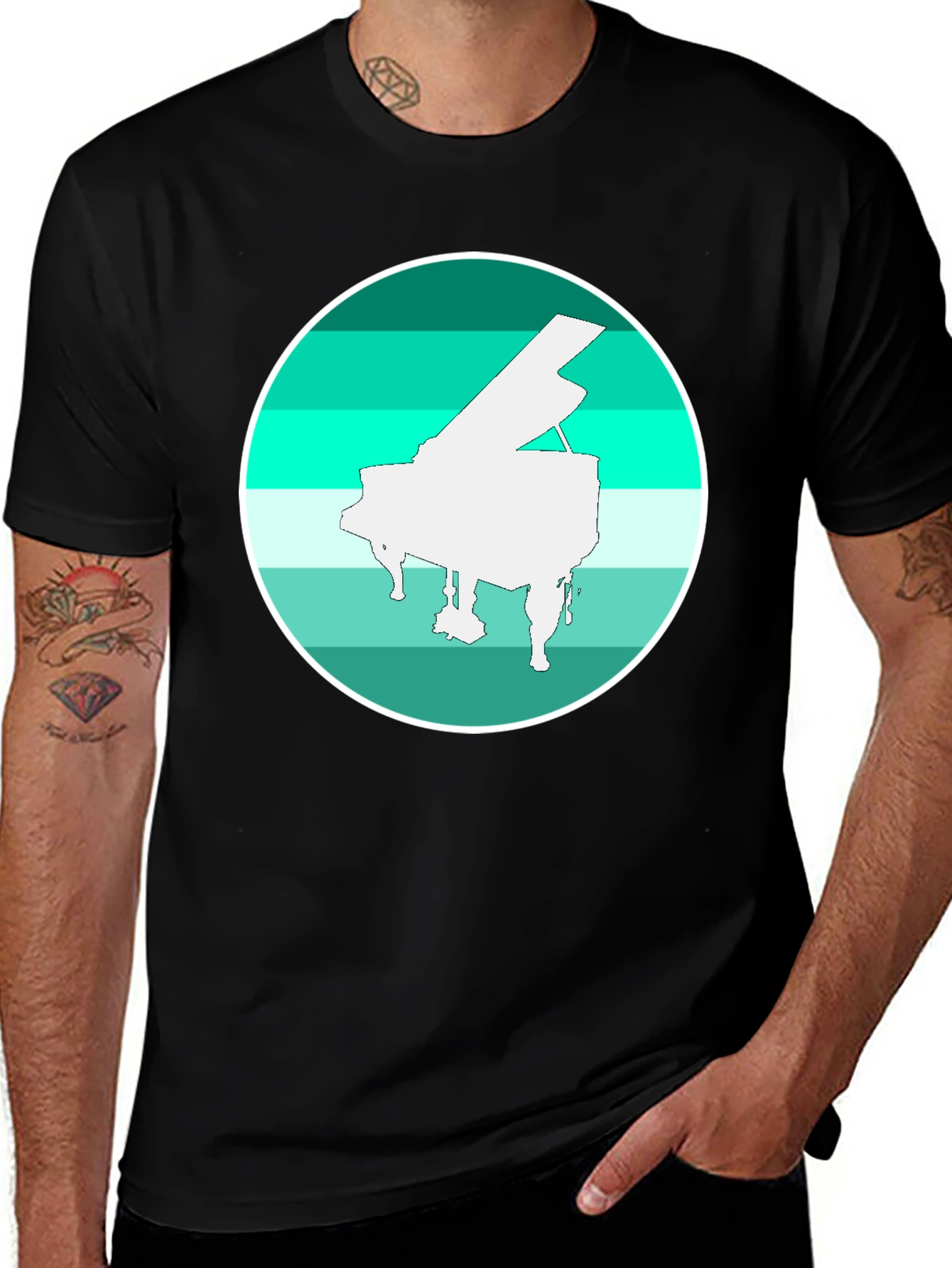 Piano Graphic Tee - Musical T-Shirt