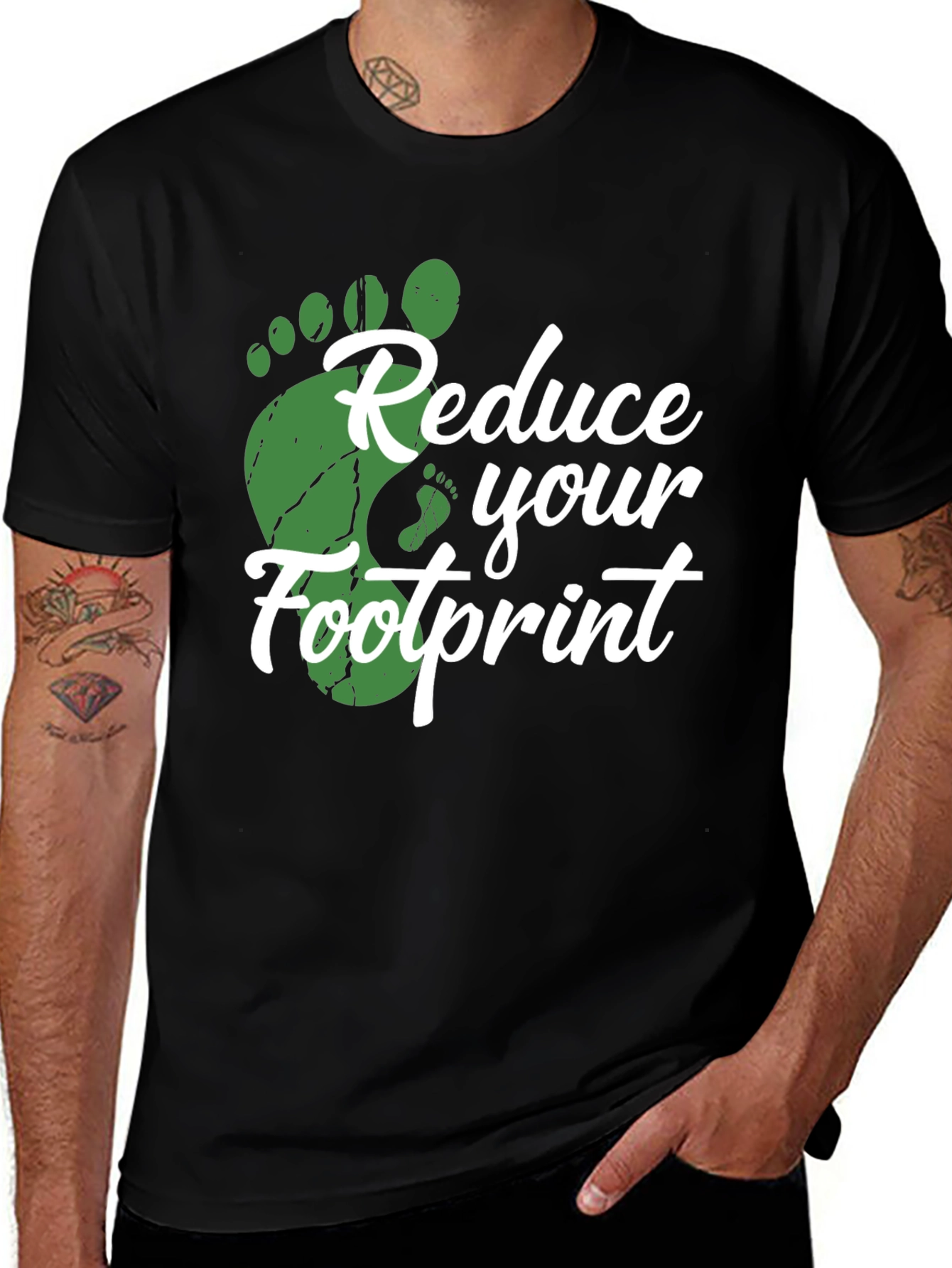 Variant 27 of Reduce Your Footprint Graphic Tee