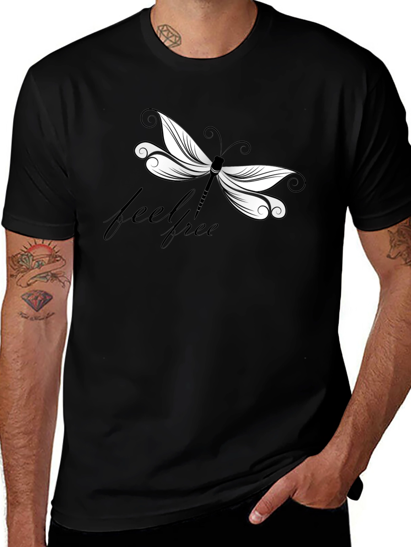 Variant 22 of Feel Free Dragonfly Graphic T-Shirt