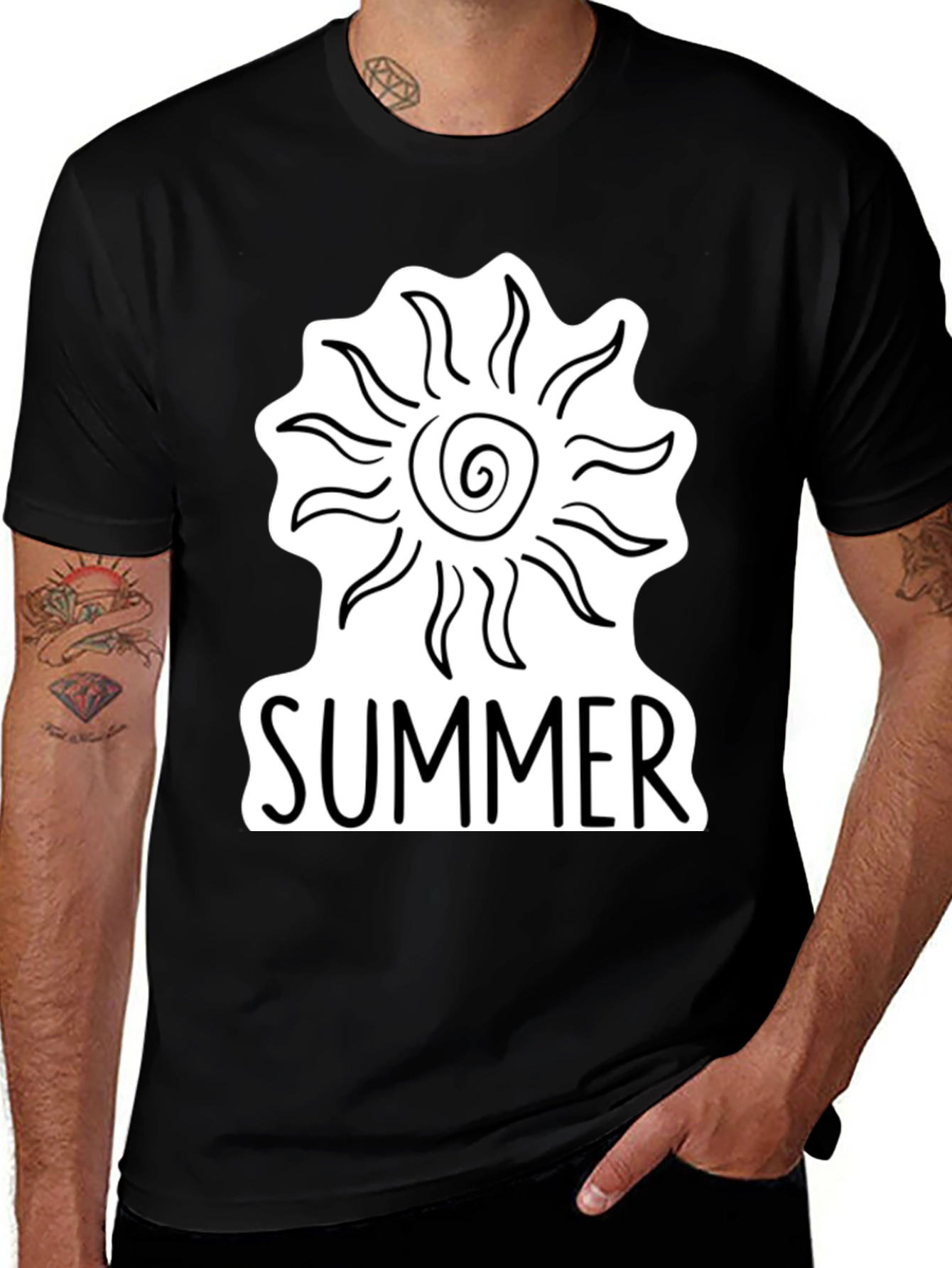 Variant 7 of Summer Sun Graphic T-Shirt, Stylish Crew Neck Tee