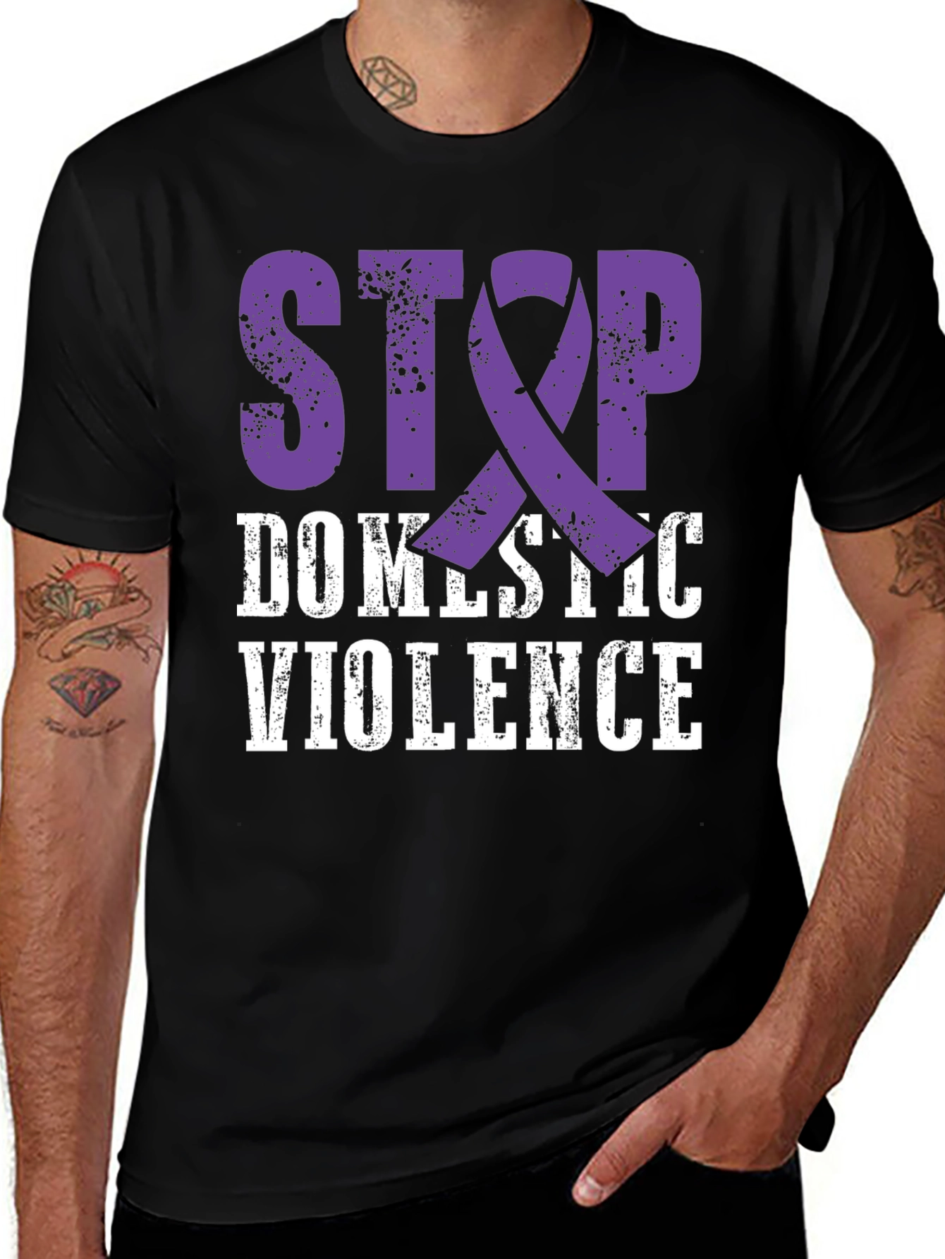 Variant 14 of Stop Domestic Violence Awareness T-Shirt