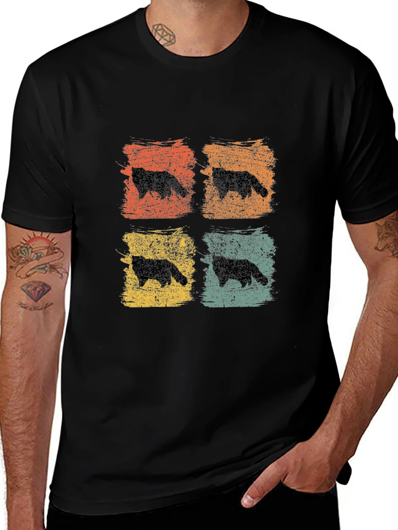 Variant 27 of Retro Vintage Dog Silhouette T-Shirt