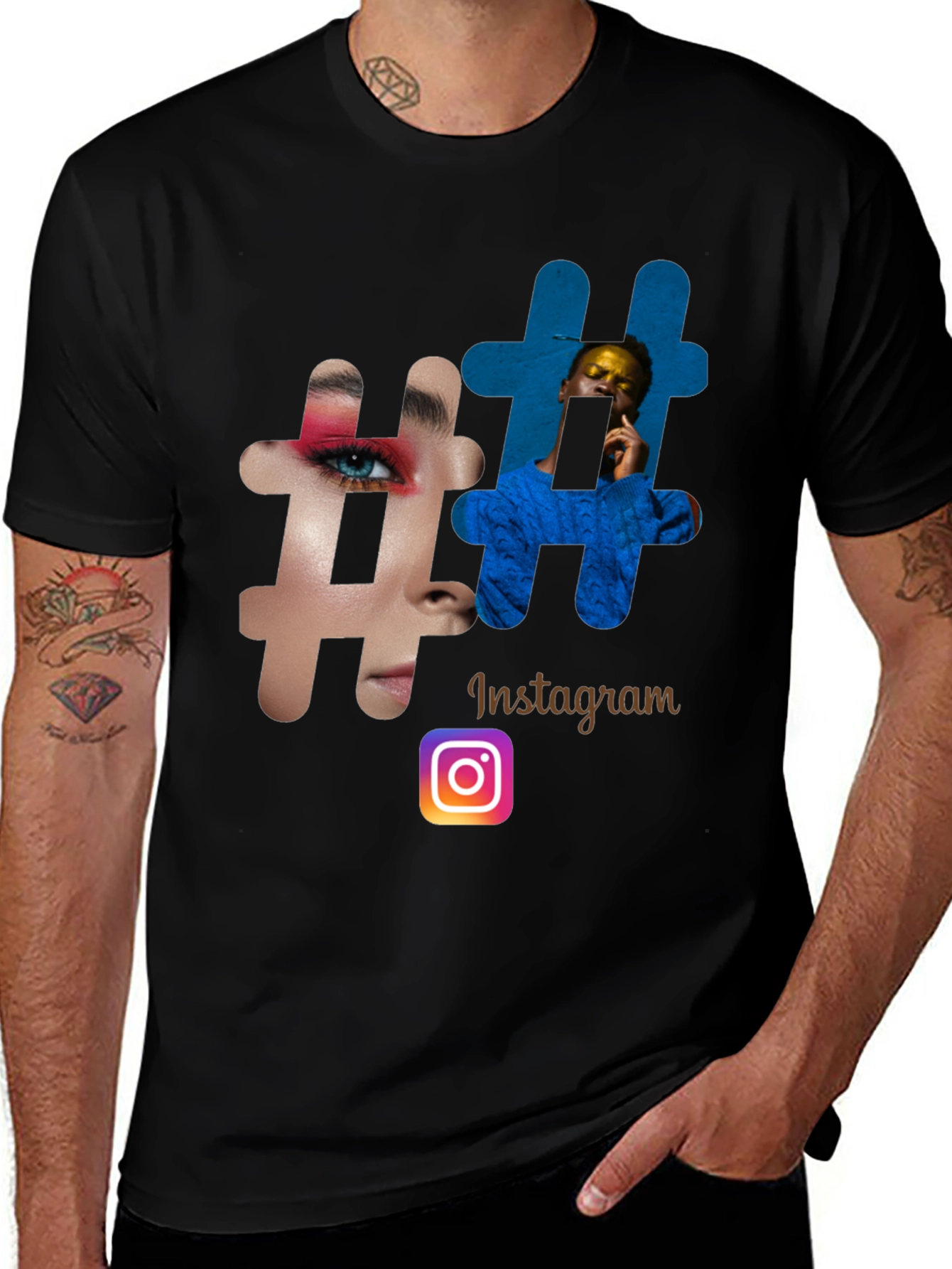 Variant 28 of Trendy Instagram Graphic T-Shirt