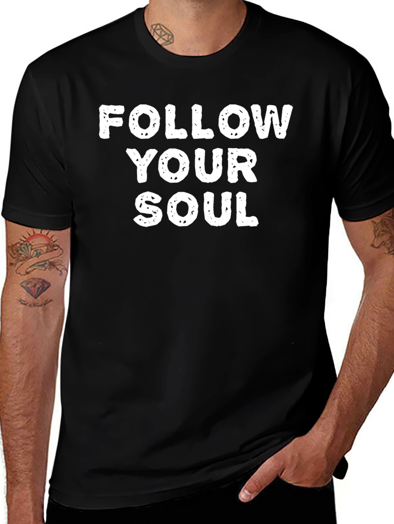 Variant 13 of Follow Your Soul Graphic Tee - Inspirational Cotton T-Shirt