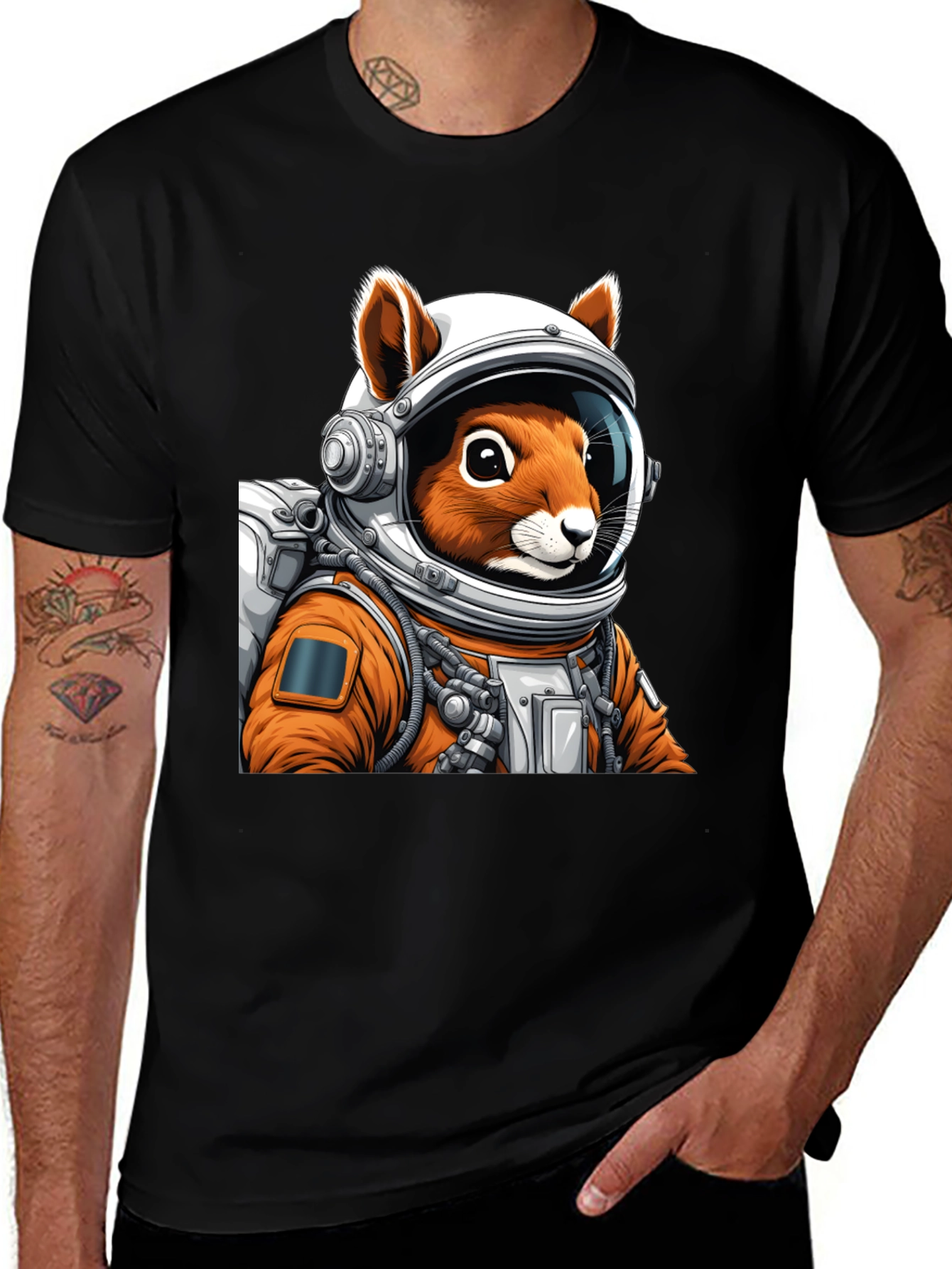 Variant 4 of Squirrel Astronaut Graphic T-Shirt - Space Explorer Tee