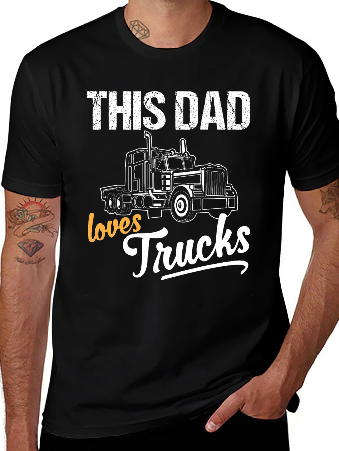 Variant 10 of This Dad Loves Trucks T-Shirt - Father's Day Gift