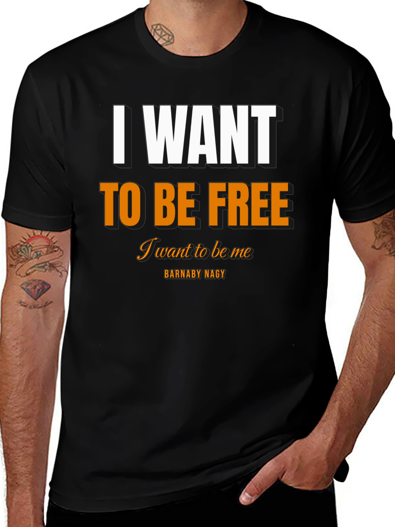 Variant 17 of I Want To Be Free Black T-Shirt