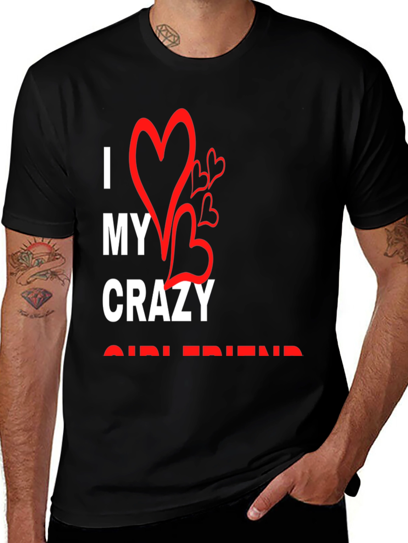 Variant 13 of I Love My Crazy Girlfriend T-Shirt Novelty Valentine's Gift