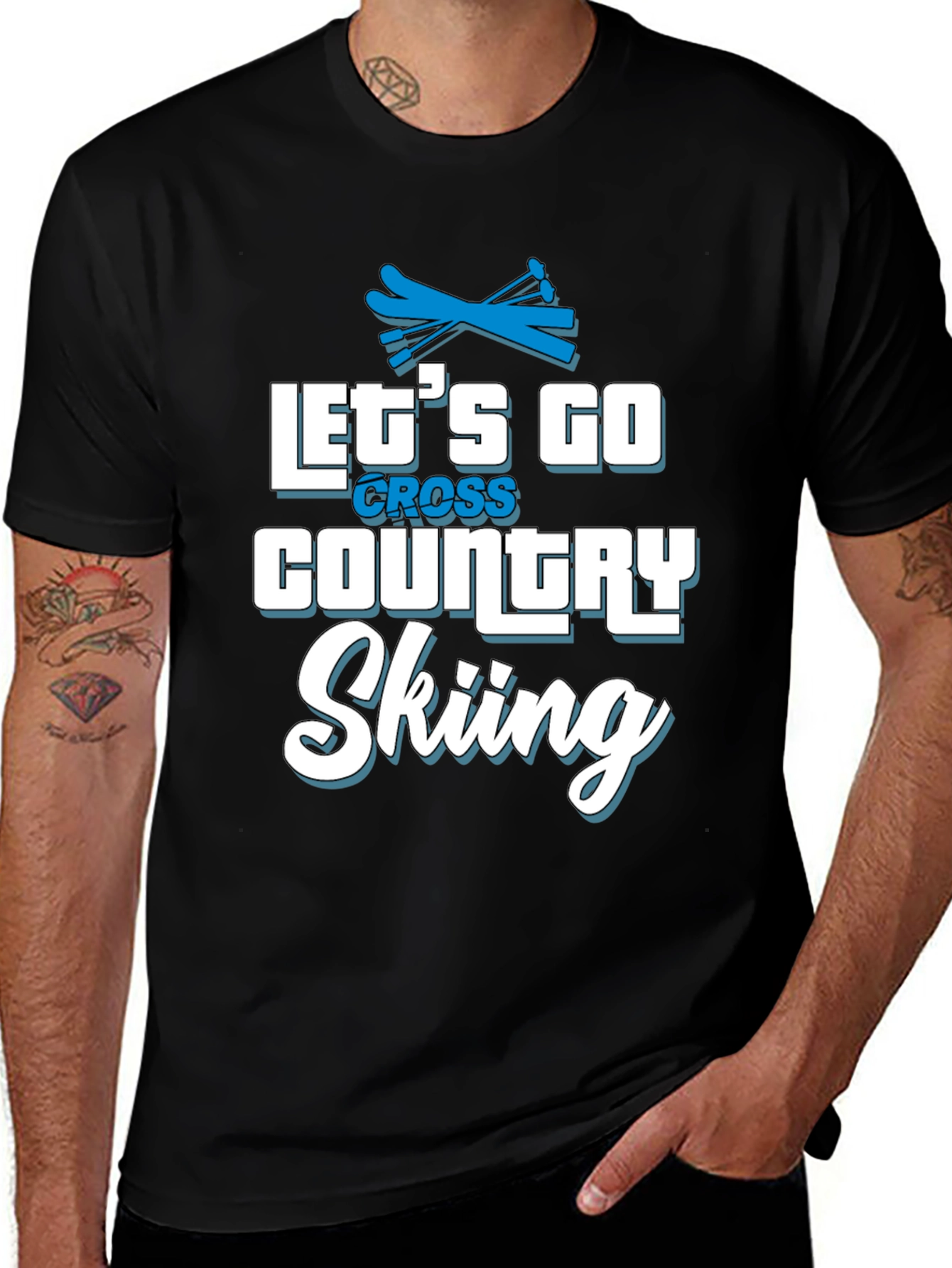 Variant 14 of Let's Go Cross Country Skiing T-Shirt