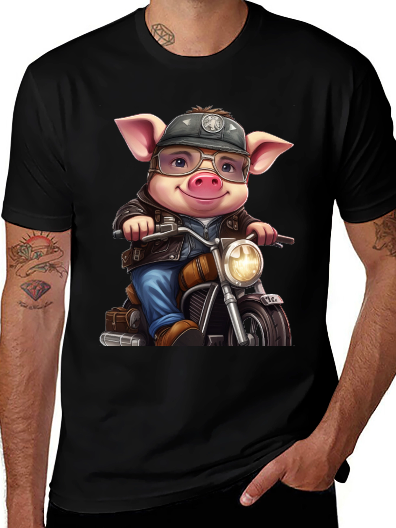 Pig Biker T-Shirt