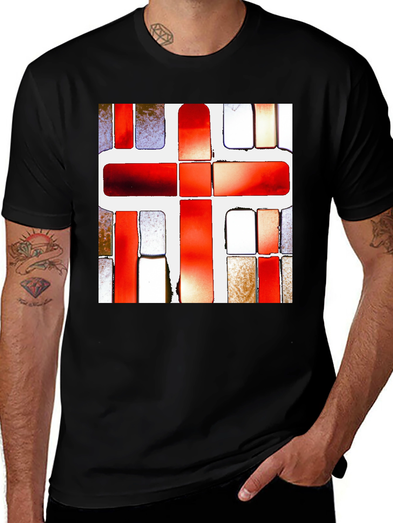 Variant 4 of Abstract Geometric Graphic Print T-Shirt
