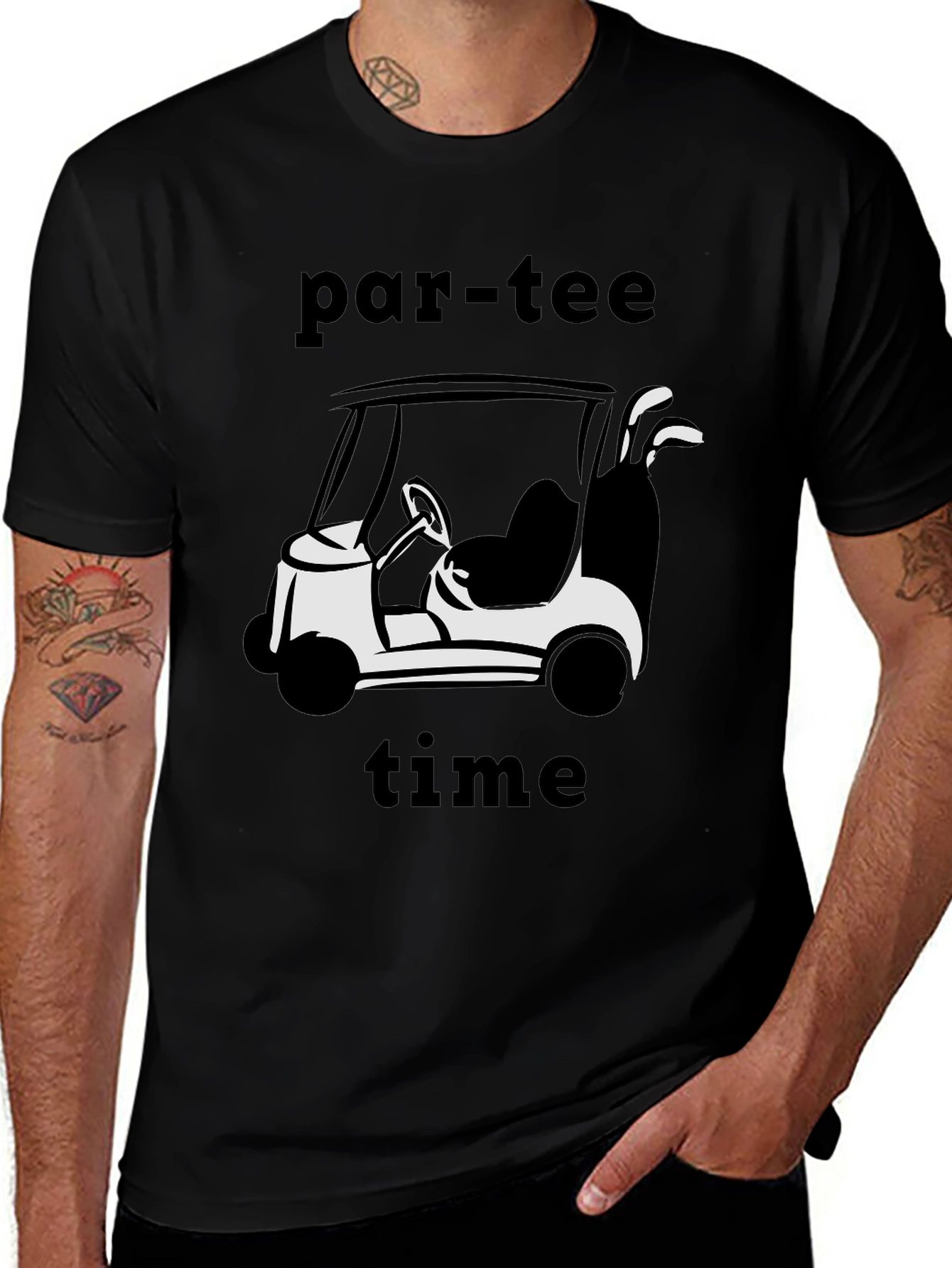 Variant 25 of Par-Tee Time Golf Cart Graphic Tee