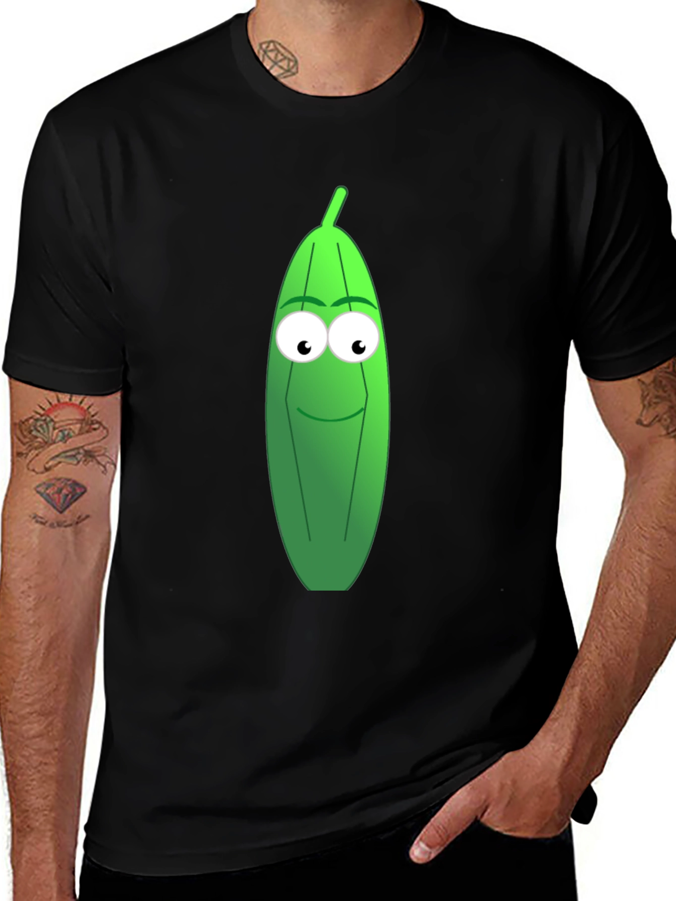 Variant 3 of Funny Pickle Rick T-Shirt - Unisex Black Tee