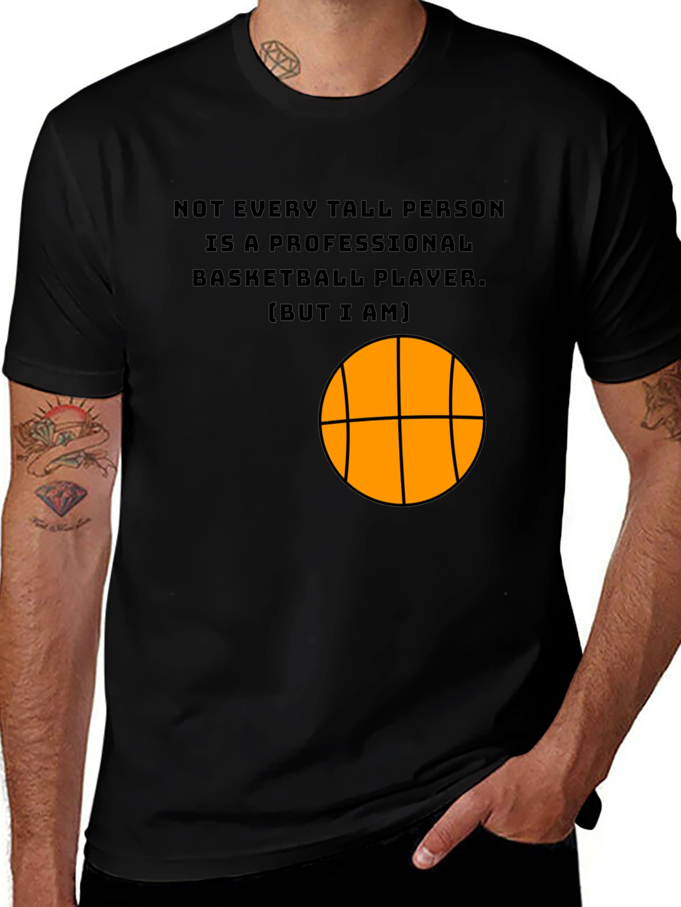 Variant 21 of Tall Basketball Player Graphic T-Shirt