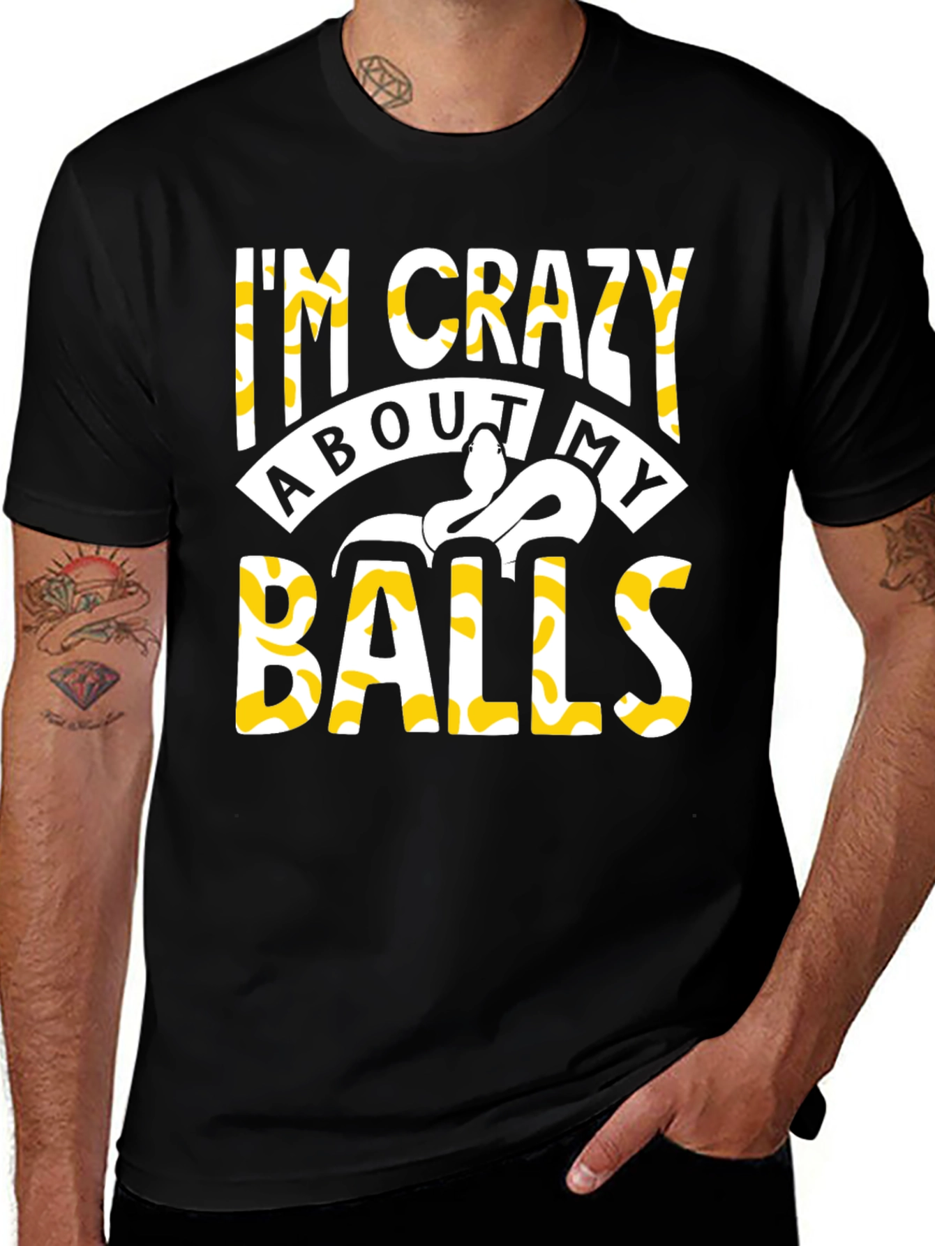 Variant 16 of I'm Crazy About My Balls Python T-Shirt