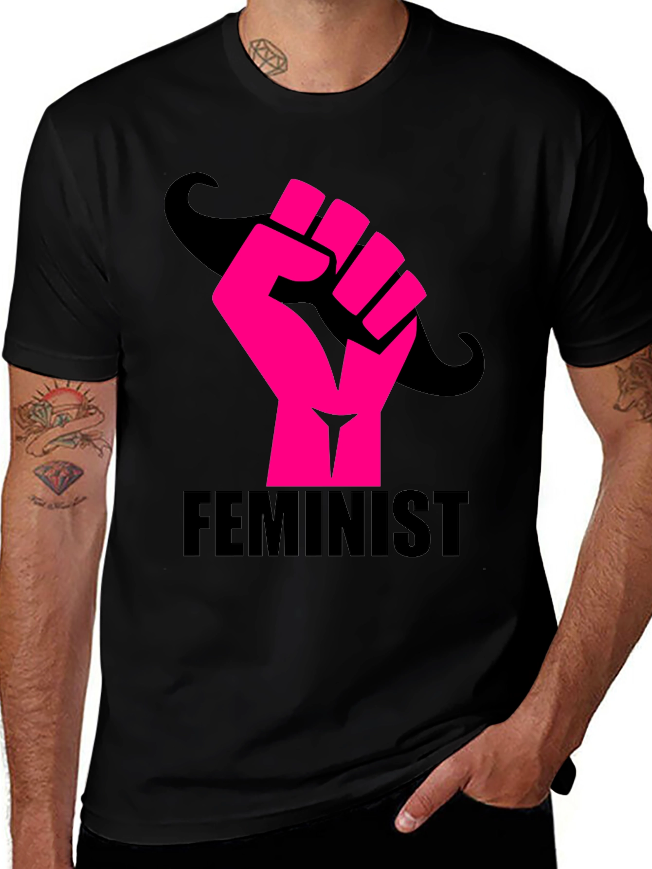 Variant 27 of Feminist Fist T-Shirt - Empowering Statement Tee