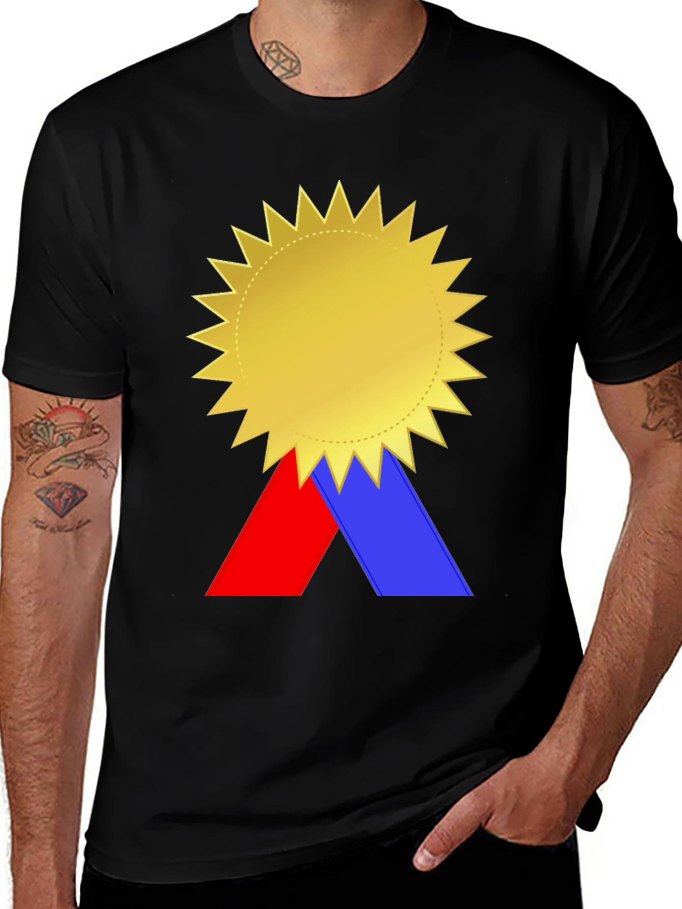 Variant 18 of Geometric Sunburst T-Shirt - Unique Design