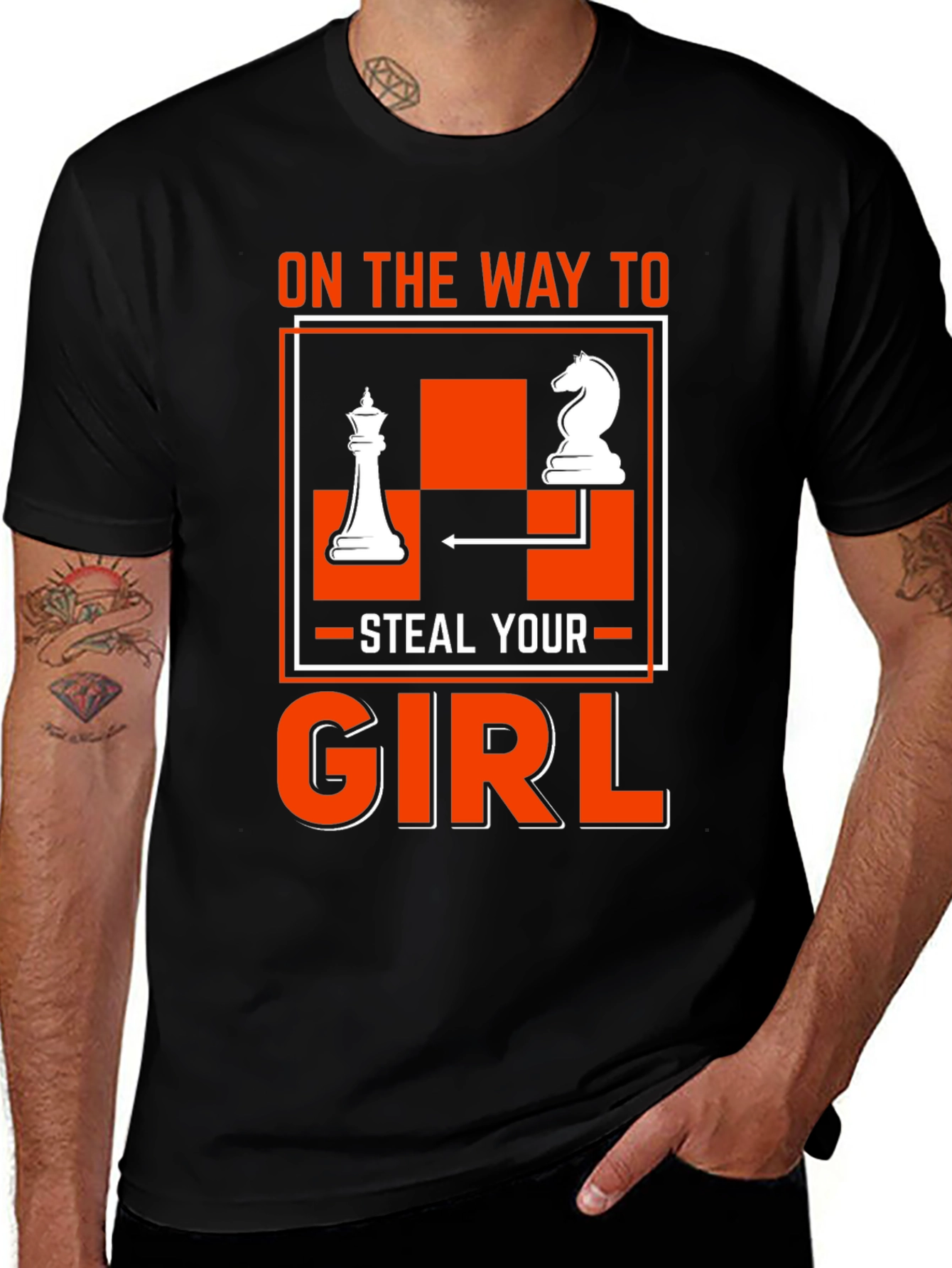 Variant 15 of Chess Master T-Shirt - On the Way to Steal Your Girl