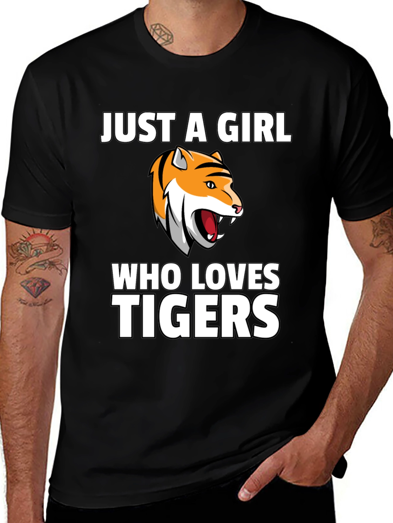 Variant 12 of Just a Girl Who Loves Tigers T-Shirt