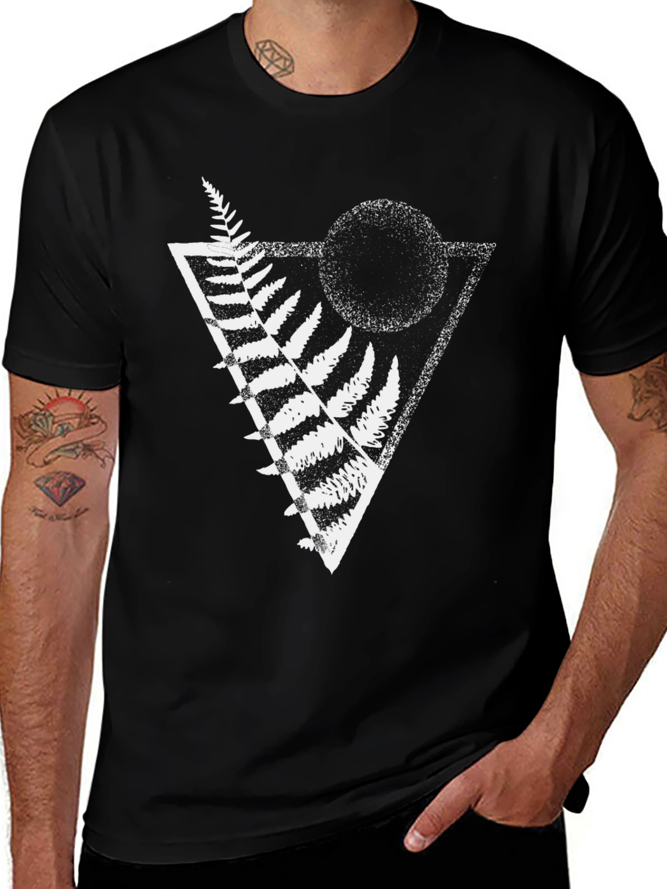 Geometric Fern Graphic T-Shirt