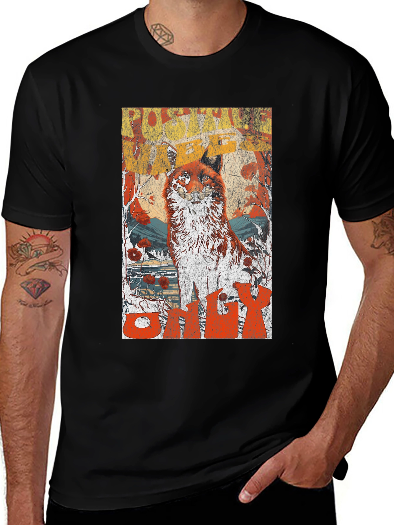 Variant 22 of Fox Graphic Tee - Nature Inspired Unisex T-Shirt